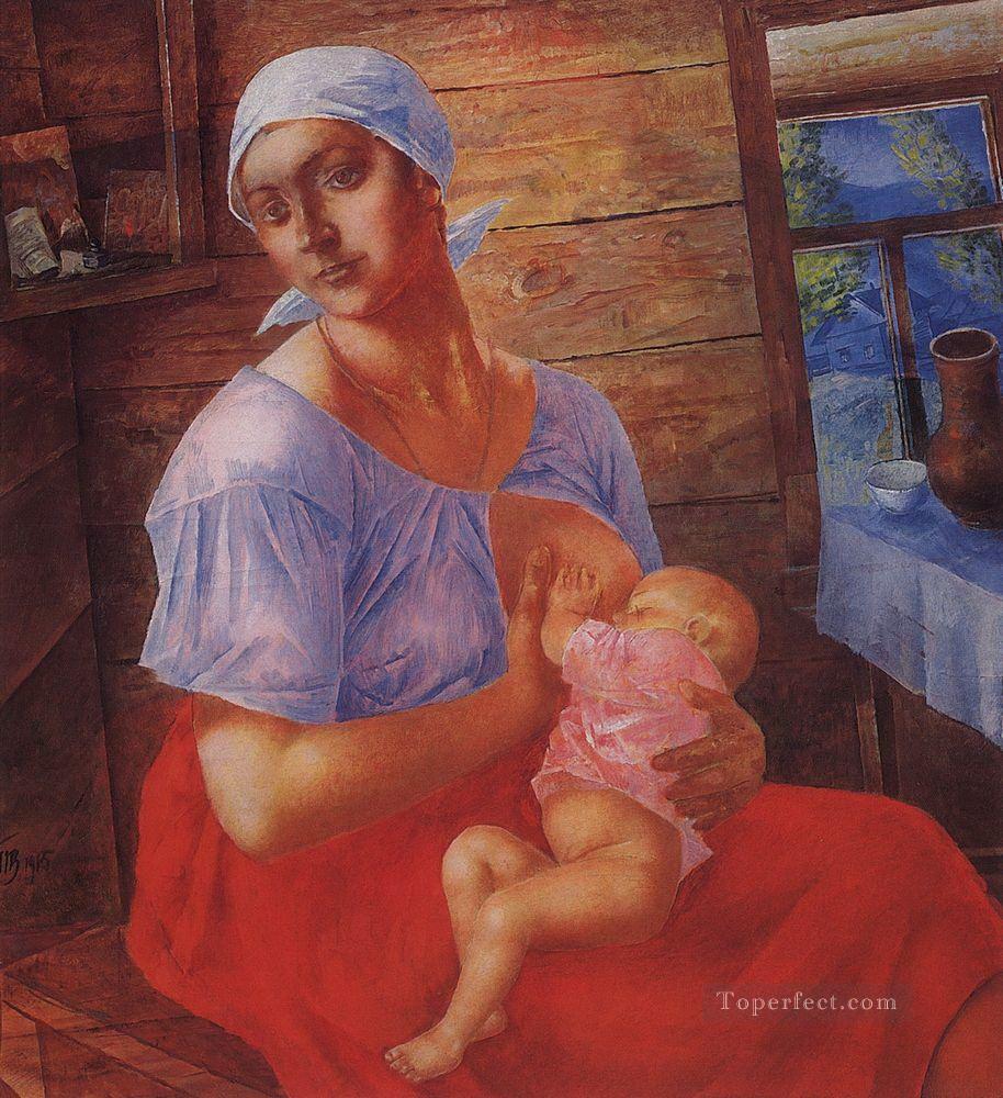 madre 1915 Kuzma Petrov Vodkin Pintura al óleo